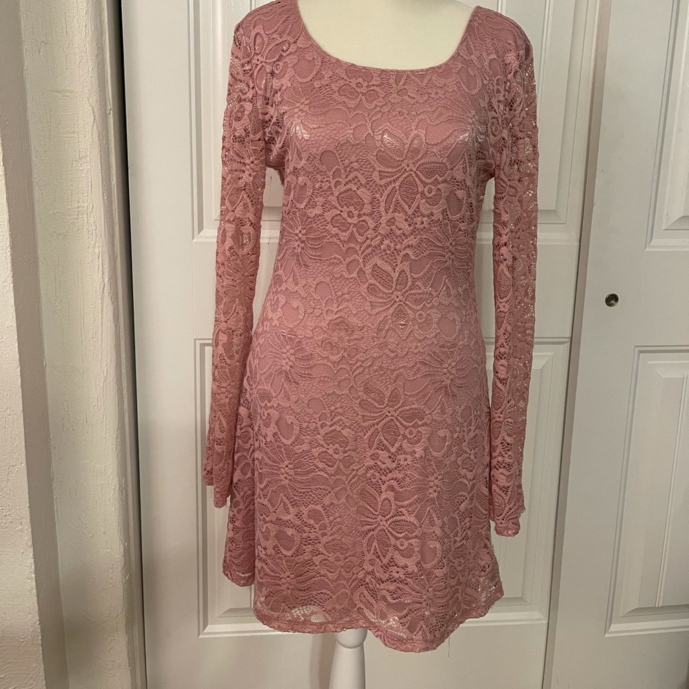 Flattering dress with low scoop back